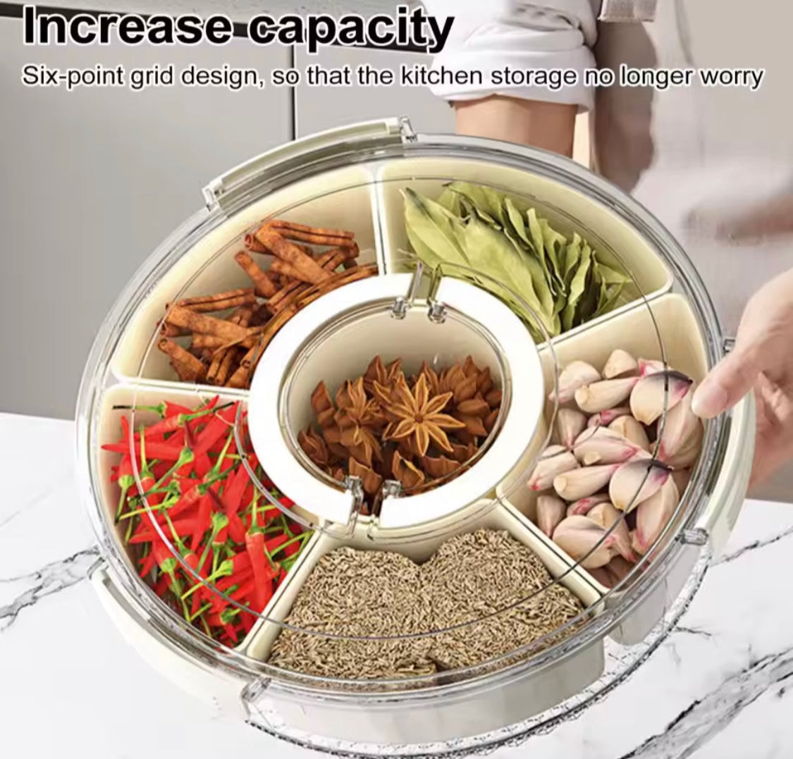 Multi Grids Seasoning Storage Box, Transparent Divided Serving Tray With Lid, Fruits Nuts Candy Spice Storage Box, Snack Container Multi Grids Seasoning Storage Box, Transparent Divided Serving Tray With Lid, Fruits Nuts Candy Spice Storage Box, Snack Container